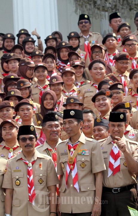 Presiden Jokowi Lepas Kontingen Pramuka Jambore Ke Jepang