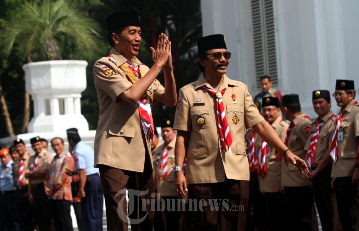 Presiden Jokowi Lepas Kontingen Pramuka Jambore Ke Jepang