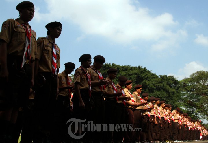 Presiden Jokowi Lepas Kontingen Pramuka Jambore Ke Jepang