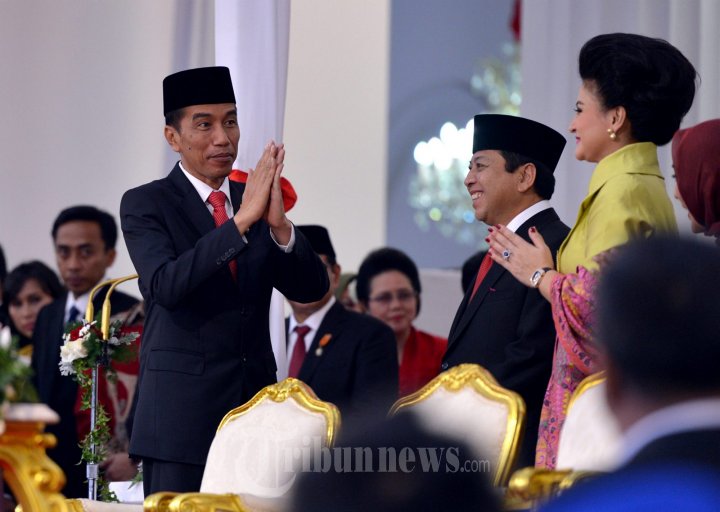 Presiden Jokowi Menjadi Inspektur Upacara Penurunan Bendera