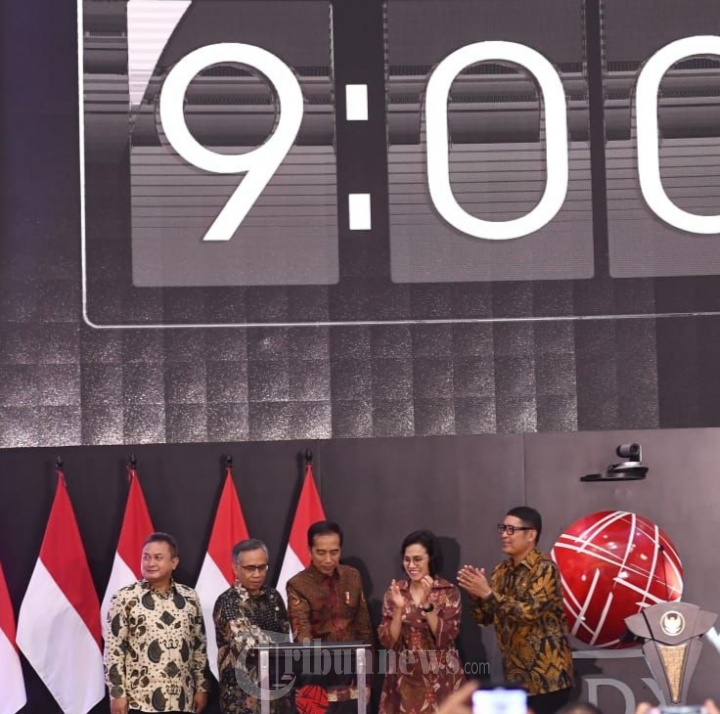 Presiden Jokowi Resmikan Pembukaan Perdagangan BEI 2020