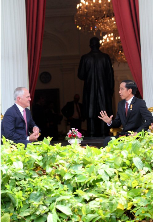 Presiden Jokowi Terima Kunjungan PM Australia Malcolm Turnbull