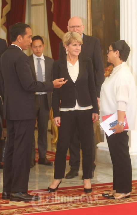 Presiden Jokowi Terima Menlu Australia Julie Bishop