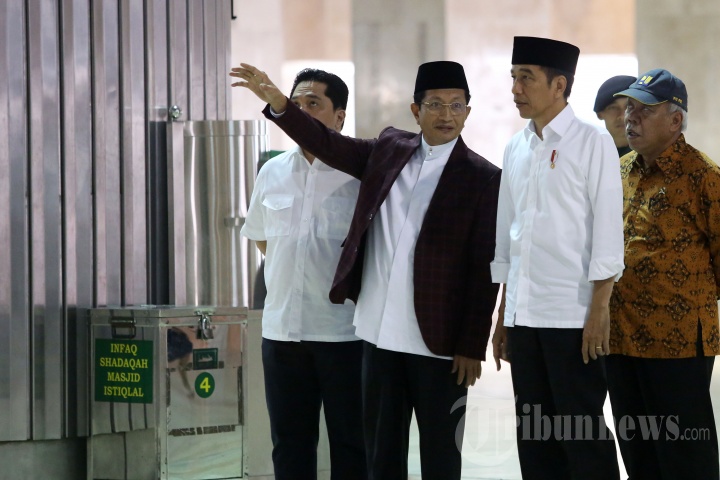 Presiden Tinjau Pembersihan Masjid Istiqlal