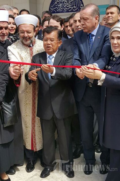 Presiden Turki dan Wapres JK Resmikan Islamic Center Turki