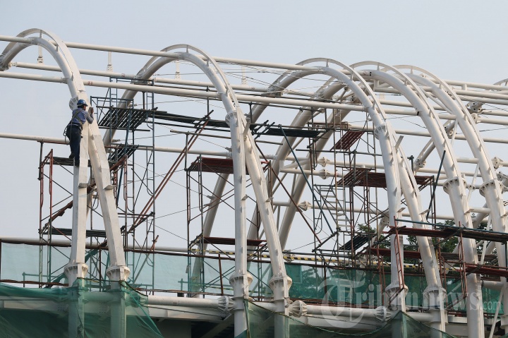 Progres Pembangunan Stasiun LRT