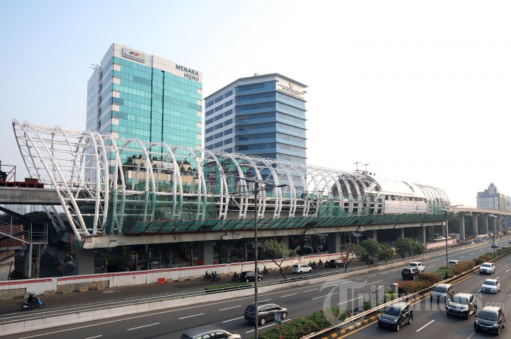 Progres Pembangunan Stasiun LRT