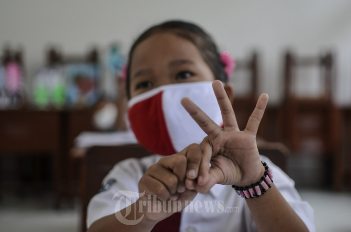 PTM SDN 232 Pelembang Dengan Prokes 5 M
