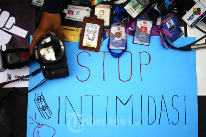 Puluhan Wartawan Malang Aksi Damai