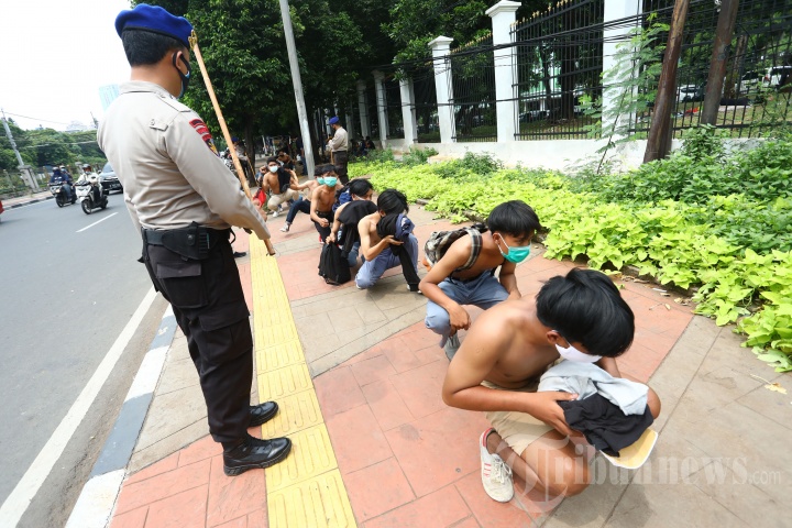Ratusan Pemuda Diamankan Polisi saat Akan Berunjuk Rasa