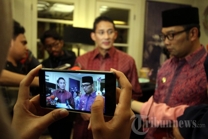 Ridwan Kamil Temui Sandiaga Uno