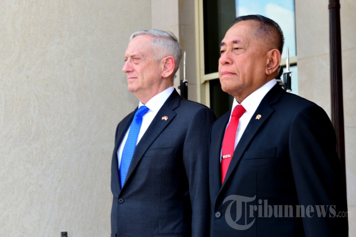 Ryamizard Ryacudu Bertemu Menhan US di Pentagon