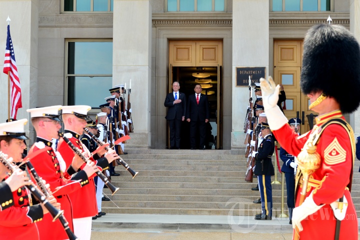 Ryamizard Ryacudu Bertemu Menhan US di Pentagon