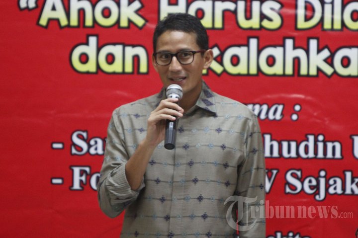 Sandiaga Uno Diskusi Ahok Harus Dilawan dan Dikalahkan