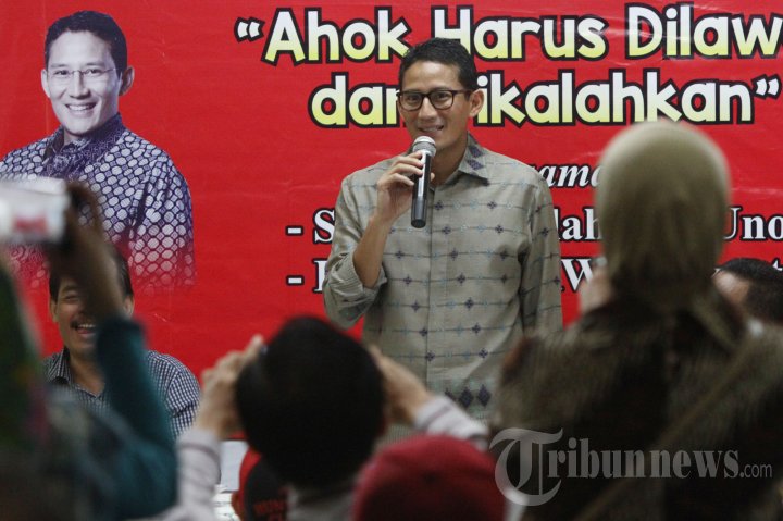 Sandiaga Uno Diskusi Ahok Harus Dilawan dan Dikalahkan
