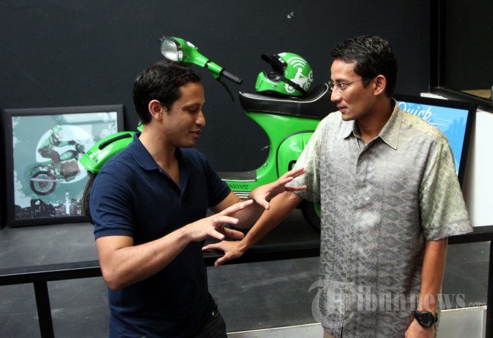 Sandiaga Uno Gunakan Jasa Ojek Terobos Lalu Lintas Jakarta