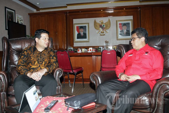 Sekjen PDIP Temui Ketua KPU