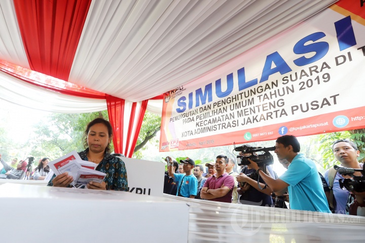 Simulasi Pemungutan Suara Pemilu Serentak