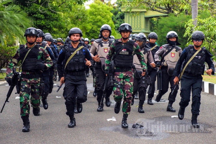 Simulasi Pengamanan Pilkada di Aceh