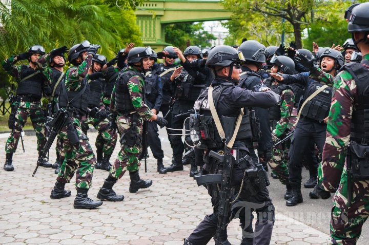 Simulasi Pengamanan Pilkada di Aceh