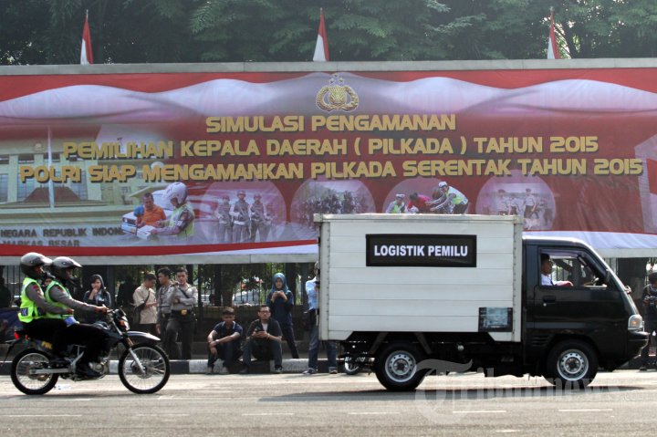 Simulasi Pengamanan Pilkada Serentak 2015