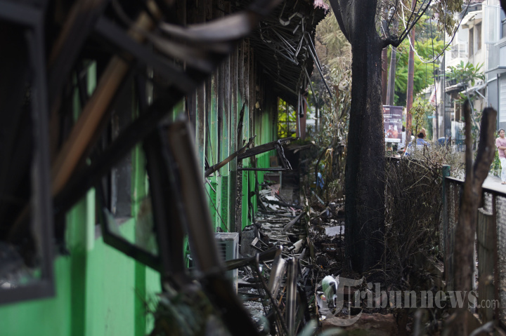 Suasana Pasca Kebakaran SDN 01 Pondok Bambu