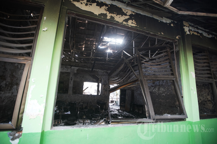 Suasana Pasca Kebakaran SDN 01 Pondok Bambu
