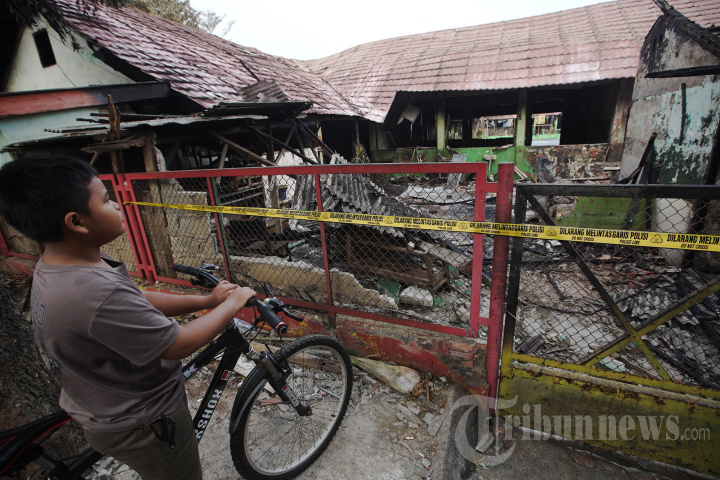Suasana Pasca Kebakaran SDN 01 Pondok Bambu