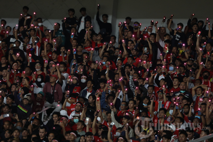 Suporter Timnas Kala Indonesia Hadapi Thailand