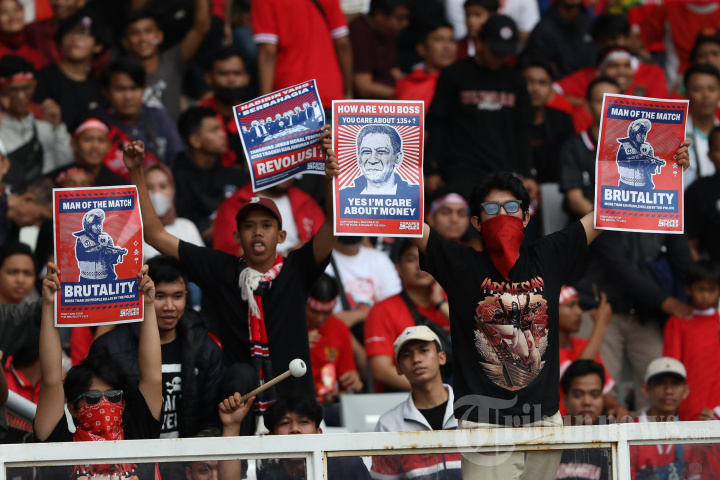 Suporter Timnas Kala Indonesia Hadapi Thailand