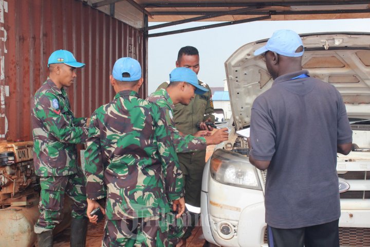 Tim COE Minusca Periksa Peralatan Kontingen Garuda di Afrika