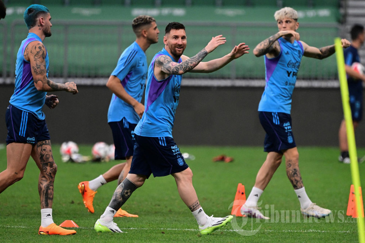 Timnas Argentina Latihan Fisik (FIFA MACTHDAY JUNI 2023)