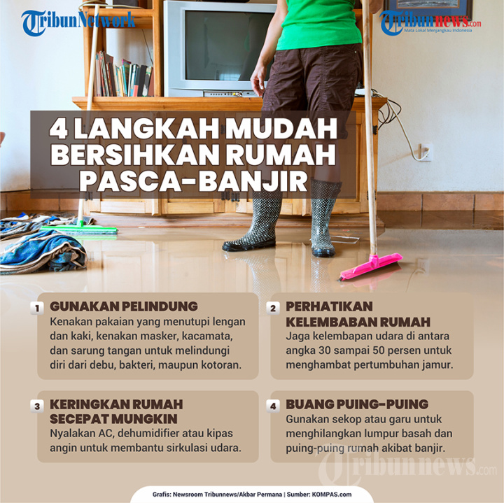 Tips Membersihkan Rumah Pascabanjir