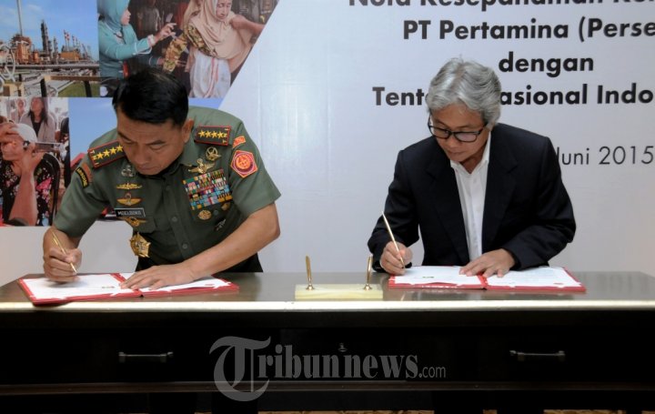 TNI Perpanjang MoU dengan PT Pertamina