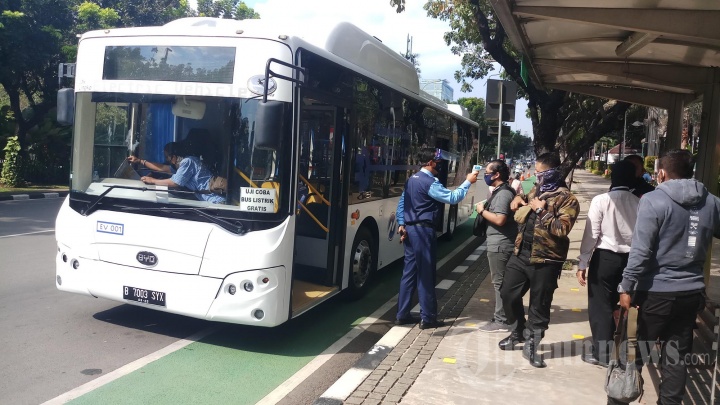 Uji Coba Bus Listrik Gratis Untuk Warga Ibukota