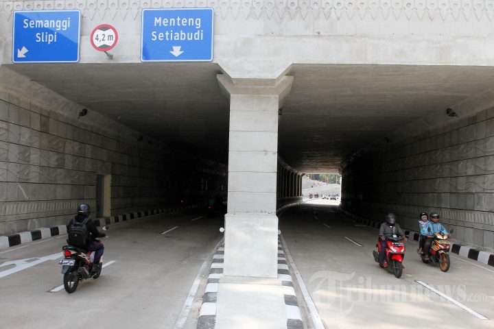 Uji Coba Underpass Mampang Kuningan