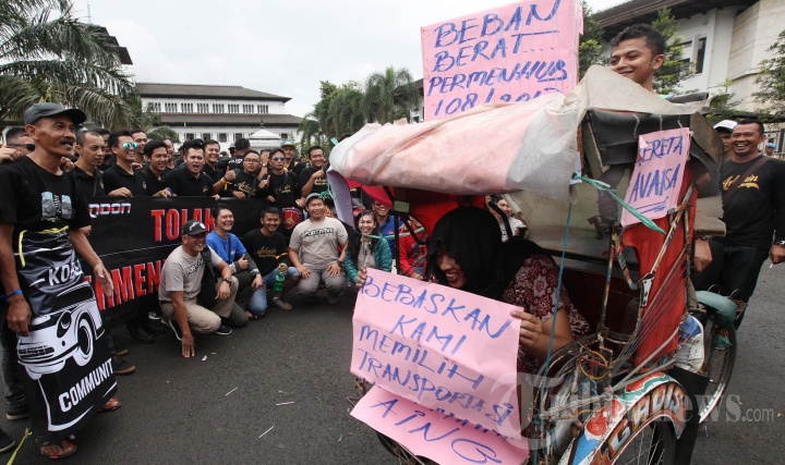 Unjuk Rasa Driver Online Tolak Permenhub No.108 Tahun 2017