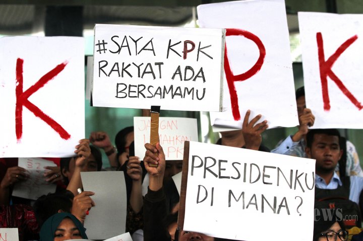 Unjuk Rasa Tuntut Wakil Ketua KPK Dibebaskan