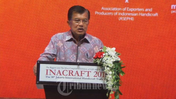 Wakil Presiden JK Beri Sambutan Acara INACRAFT 2016