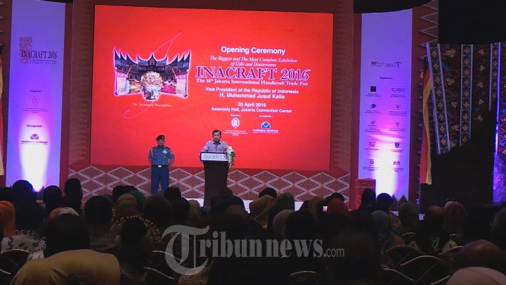 Wakil Presiden JK Beri Sambutan Acara INACRAFT 2016