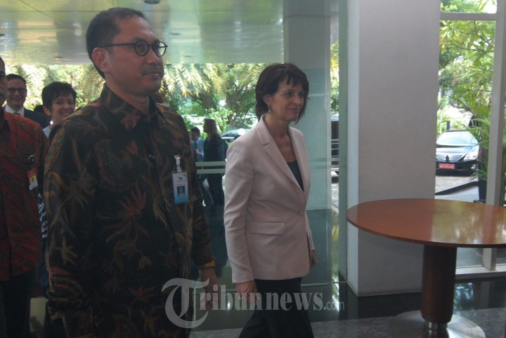 Wapres Swiss Doris Leuthard Bertemu Direktur Garuda Indonesia