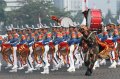 Atraksi Marching Band di Acara Independence Day Run 2014