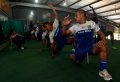 Tantan Lakukan Latihan Senam Kebugaran