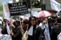 Peradi Demo Tolak RUU Advokat