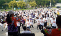 Deklarasi Damai dan Senam Sehat Bersama Bawaslu Kab Bekasi