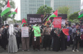Demo Gaza di Depan Kedubes AS