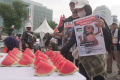Demo Gaza di Depan Kedubes AS