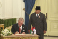 Presiden Prabowo Sambut Raja Yordania di Istana Merdeka
