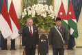 Presiden Prabowo Sambut Raja Yordania di Istana Merdeka
