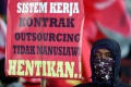 Aksi Hari Buruh di Makassar